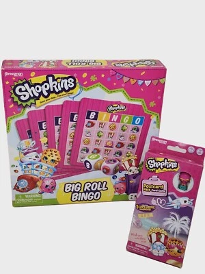 Juego de cartas Pressman Shopkins Big Roll Bingo y postal Pals para edades de 4 arriba Foto 1 de 4