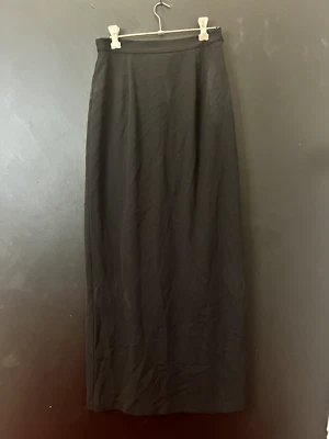 Maxi falda negra vintage australiana años 80 MR K ropa de noche plisada espalda AU 8 Foto 1 de 4