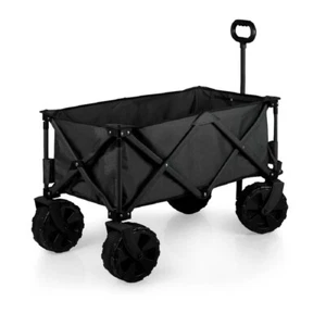 Dark Gray All-Terrain Beach Utility Wagon Foldable Portable - Picture 1 of 6