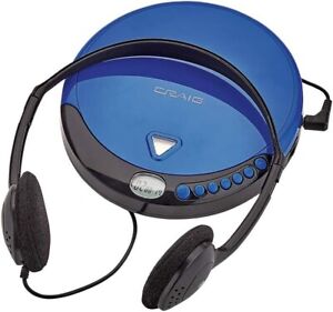 NEW! Craig CD2808-BL Personal CD Player with Headphones - Black/Blue