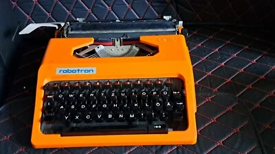 SCHREIBMASCHINE ROBOTRON CELLA * ORANGE * DDR * RETRO * VINTAGE * - Bild 1 von 4