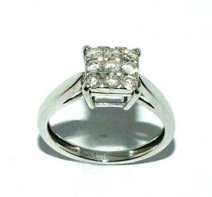 Ladies beautiful 9ct white gold ring set with 0.33ct of diamonds, UK size I 1/2 - Picture 1 of 7
