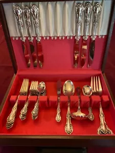WILD ROSE by International Silver 31 pc.Sterling Starter Set FOR 6 + 5 SERVERS - Picture 1 of 8