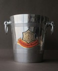  Seau à Champagne vintage Veuve Clicquot Ponsardin en aluminium , Hauteur 20 cm 