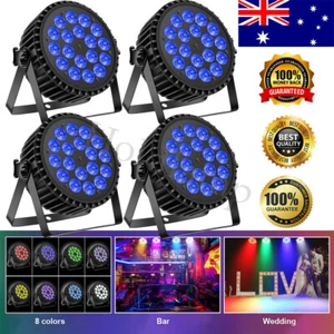 4PCS 200W RGB Stage Lighting LED PAR Can Light DMX Beam Party Outdoor Disco Show - Picture 1 of 20