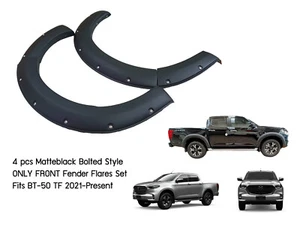 ONLY FRONT 4pc Matteblack Bolted Fender Flares Arch FIT Mazda BT-50 TF 2021-2022 - Picture 1 of 8
