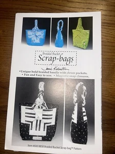 Braided Bucket Scrap-Bags Purse Sewing Pattern by Jamie  Kalvestean #600 BBSB - Picture 1 of 4