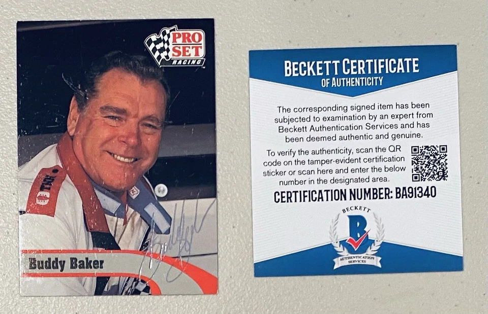 Buddy Baker Signed Autographed 1992 Pro Set Card #88 Beckett BAS NASCAR Legend - Image 1 of 1