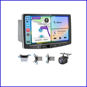 Estéreo de coche desmontable de 10"" con cámara de respaldo - Bluetooth, GPS, CarPlay inalámbrico - Imagen 1 de 11