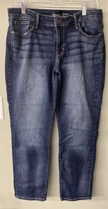 Signature By Levi Strauss Womens Mid Rise Slim Cuffed Stretch Jeans Size 14 W32 - Picture 1 of 19
