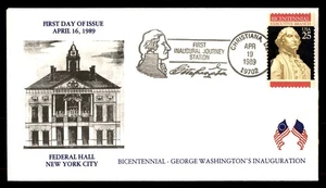 Mayfairstamps US FDC 1989 VI' bicentennial George Washington inauguration First - Picture 1 of 2