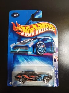 1/64 2004 HOT WHEELS STAR SPANGLED 2 1963 CORVETTE  #127  READ - Picture 1 of 4