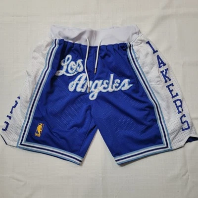 Auténticos Pantalones Cortos Mitchell & Ness Just Don Los Angeles Lakers Azul Talla S Foto 1 de 4