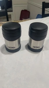 (2) Stainless Steel Insulated Thermoses Lunch Hiking Travel - Picture 1 of 4