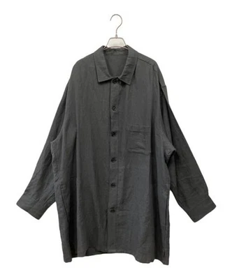 Yohji Yamamoto Pour Homme Lino Camisa Chaqueta Gris HG-B13-336 Foto 1 de 4