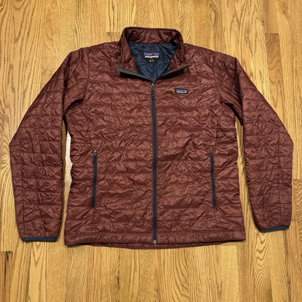 Chaqueta con cremallera aislante Patagonia Nano Puff para hombre talla XL color rojo naranja 84212 Foto 1 de 4