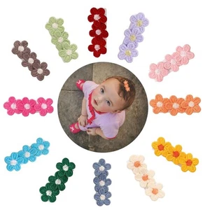 Toddler Hair Clips -12Pcs Flower for Baby Girls Fully Multicolor - Picture 1 of 7