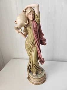 Royal Dux Bohemia Figurine Water Bearer Woman w/ Jug #885 - Picture 1 of 10
