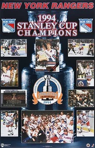 1994 NEW YORK RANGERS Stanley Cup Champs Original Norman James Poster Messier - Picture 1 of 1