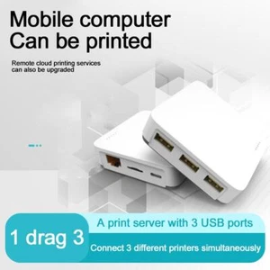 Blue-TH USB Print Server Networking with 3-Port Ethernet Printers✨k For MF D4P7 - Picture 1 of 19
