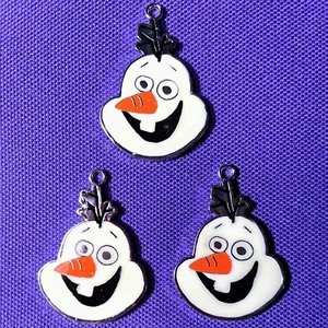 Dijes esmaltados Olaf (congelados) Disney (lote x3) para llavero hágalo usted mismo, complementos con cremallera - Imagen 1 de 3