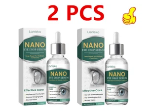 2X Nano Augentropfen Serum, natürliches Nano Gleitmittel Augentropfen für trockene Augen Pres - - Bild 1 von 17