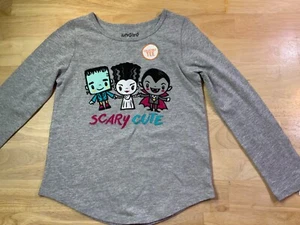 New Girl’s Little Monsters Halloween LS Tee Sz 6 says Scary Cute* - Picture 1 of 4
