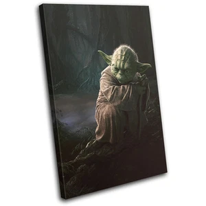 Star Wars Yoda Movie Greats SINGLE CANVAS WALL ART Picture Print - Picture 1 of 1