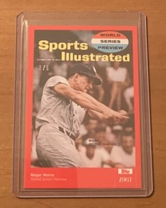 2021 TOPPS X SPORTS ILLUSTRATED #55 ROGER MARIS -NUMBERED 2/5 RED PARALLEL