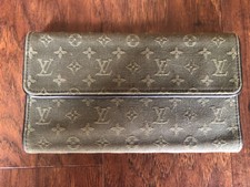 Authentic Green Monogram Canvas Louis Vuitton Long Checkbook Porte Tresor Wallet