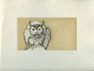 LEONOR FINI - 1976 Signed Etching on Japon - Le Nycticorax Mystica Idealis - Picture 1 of 2