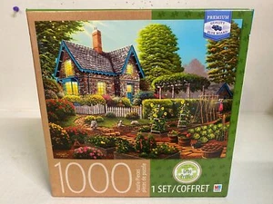 Geno Peoples 1000 Piece Puzzle 6039974 Garden Escape Scene Pre-Owned MB - Picture 1 of 4