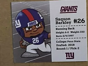 NFL Teenymates Series 9 Pocket Profile Giants Saquon Barkley *Loose/NEW* j1 - Picture 1 of 2