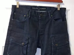 JEANS UOMO RALPH LAUREN MOTO CARGO DENIM TAGLIA 34 - Foto 1 di 8