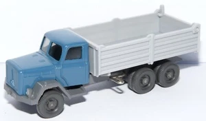 Wiking ++ Magirus Saturn Hochpritschenkipper ++ azurblau / basaltgrau ++ #P_15 - Bild 1 von 6
