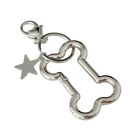 Alloy Lobster Clasp Keyring Small Silver Bone Five-pointed Star Pendant