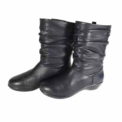 Botas holgadas Dansko Devin US8-8,5 EU 39 de cuero negro liso  Foto 1 de 4