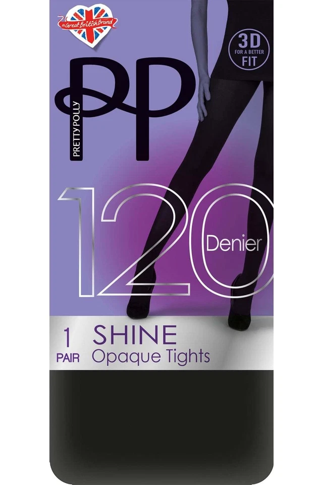 Pretty Polly 120 Denier 3D Shine Opaque Tights - Image 1 of 1