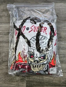 The Weeknd x Warren Lotas Super Bowl LV White Hoodie Sweatshirt Size Large NWT - Picture 1 of 9