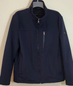 Calvin Klein Water Resistant Windbreaker Jacket Mens L Navy Full Zip Golf - Picture 1 of 8