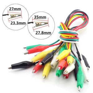 1/5/10 Pcs Alligator Crocodile Clips Electrical Test Jumper Wire Test DIY Leads - Picture 1 of 11