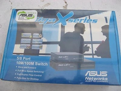 OLD BOXED SEALED UNUSED ASUS GigaX1005/G 5 PORT 10/100MBPS WIRED ROUTER - Image 1 of 2