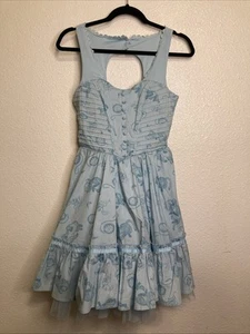 Hot Topic Disney Alice Through the Looking Glass Blue Dress Costume Sz Small NWT - Picture 1 of 3