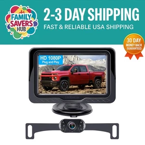 Weather-Resistant Rear View Camera with Adjustable Parking Lines & Stability - Picture 1 of 11