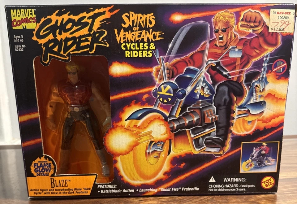 Juego de figuras y ciclos Blaze Ghost Riders Spirits of Vengeance nuevo en caja 1995 Toybiz Foto 1 de 4
