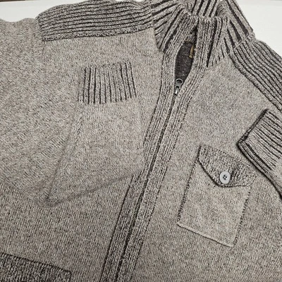 Azul Pronto Uomo XL 100% Lana de Cordero Cremallera Completa Suéter Cárdigan Chaqueta Usado en Excelente Condición Foto 1 de 4