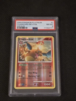2009 Pokemon Platinum Arceus Charizard Reverse Holo #1 PSA 8 NM-MT - Image 1 of 2