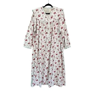 Victoria's Secret Vintage 90s Country Grannycore Long Flannel Floral Nightgown M - Picture 1 of 13