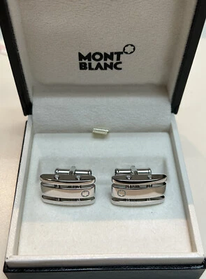Gemelos Montblanc Meisterstuck rectangulares de plata de ley 925 para hombre” Foto 1 de 4