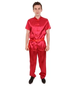 Men’s Traditional Kung Fu Red International Costume HC-1101 - Picture 1 of 8